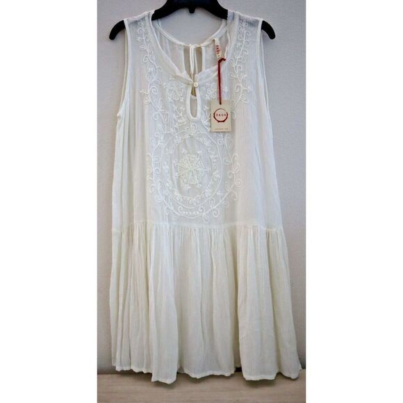 Anthropologie RAGA Women's Sz S White Sheer Love Short Dress - Picture 1 of 12